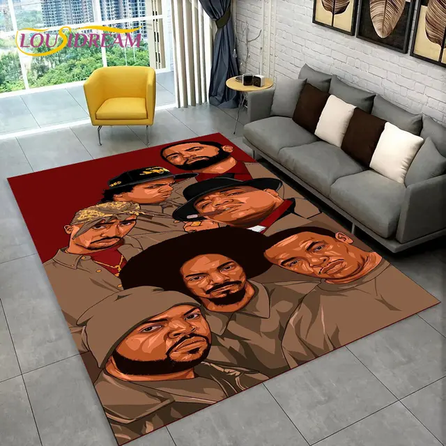 Hip Hop Art Rapper Legend Star Area Rug,Carpet Rug for Home Living