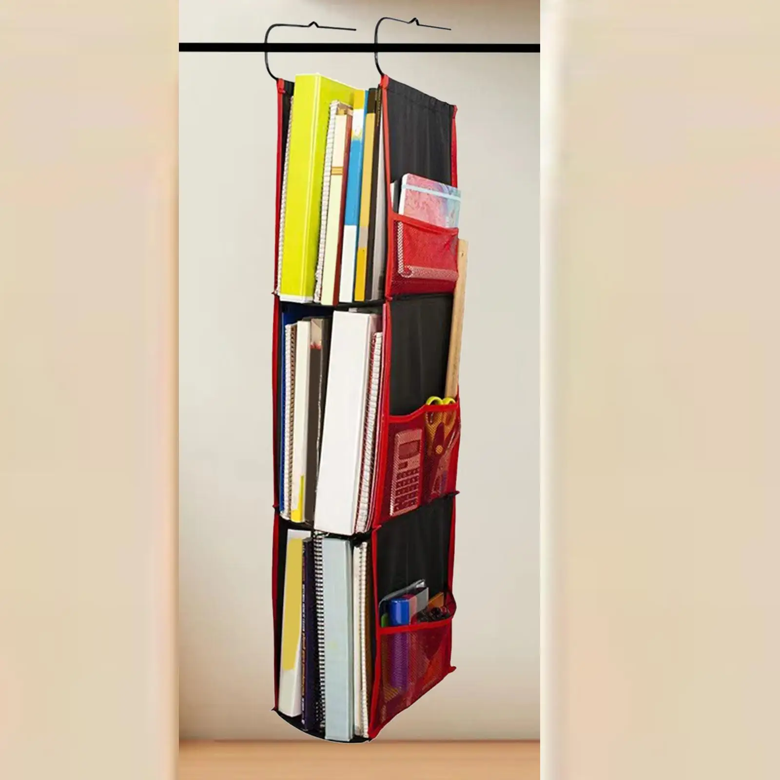 Hanging Locker Organizer Adjustable Holder Storage Basket Oxford Versatile Mesh Pockets Storage Bag Shelves for School Office