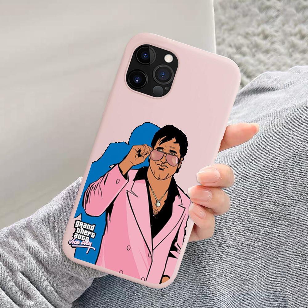 Чехол для телефона Gta vice city, мягкий однотонный чехол для iphone 14 11  12 13 mini pro max 7 8 plus 6 6s x xs max xr | AliExpress