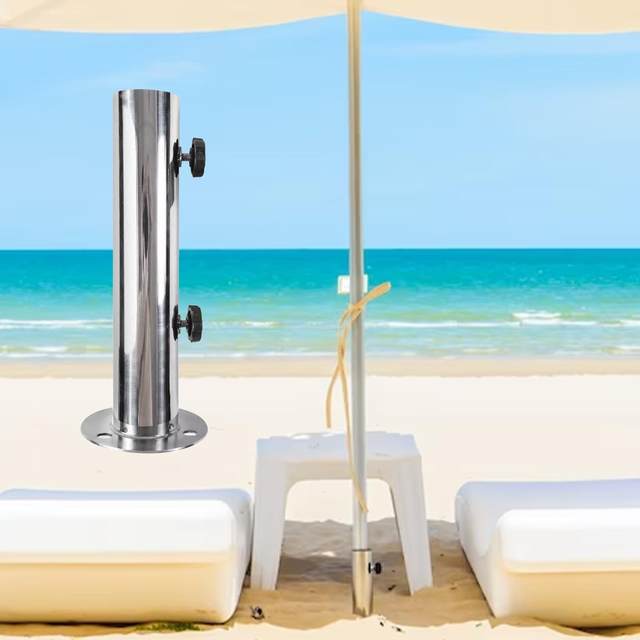 Ombrellone Da Giardino Morsetto Da Tavolo Per Ombrelloni - Supporto Regolabile Per Ringhiere Balcone E Sedie Da Spiaggia (Argento) Fissaggio Ringhiera - 10