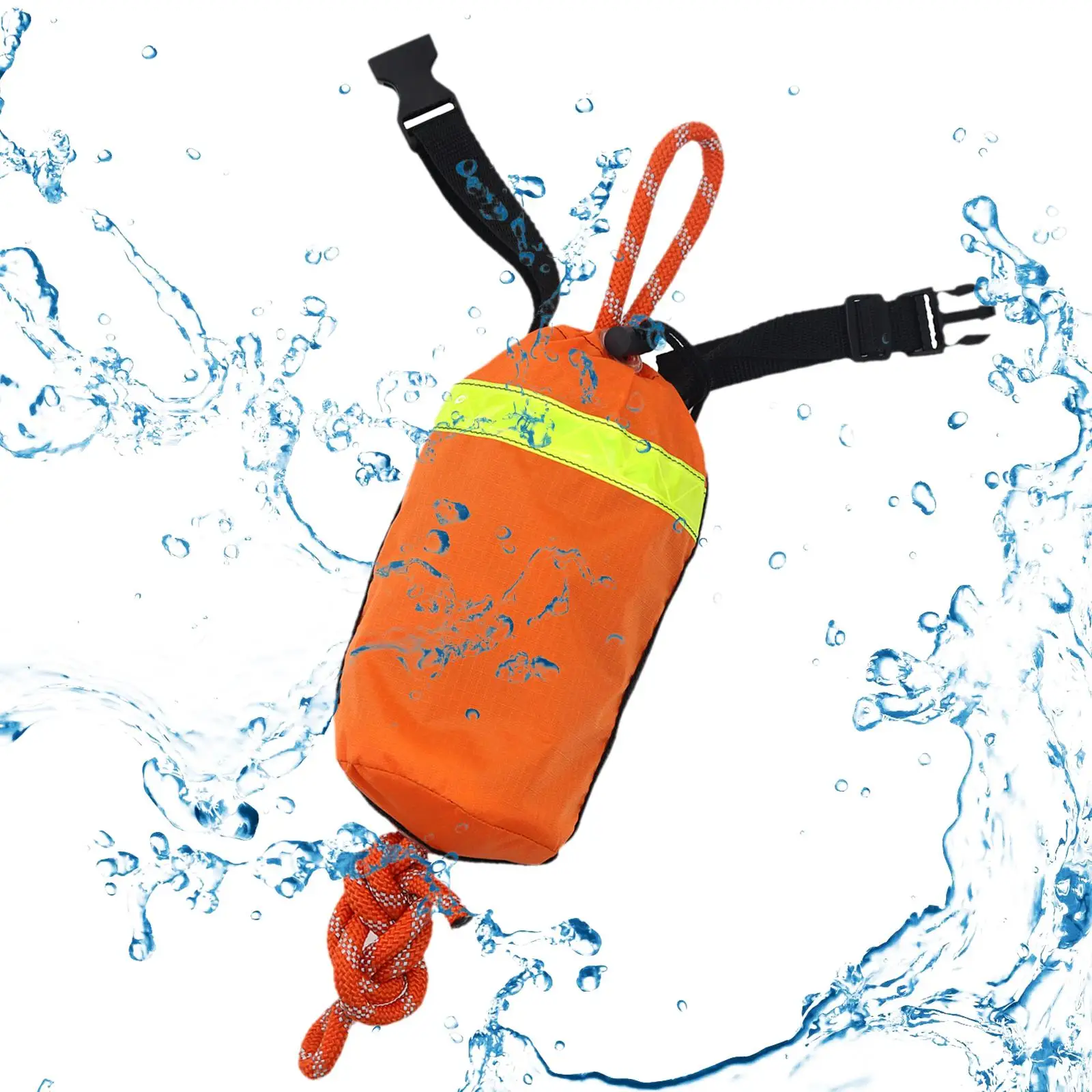 Reflective Rope Throw Bag Floating Throwing Line for Ice Fishing Canoeing