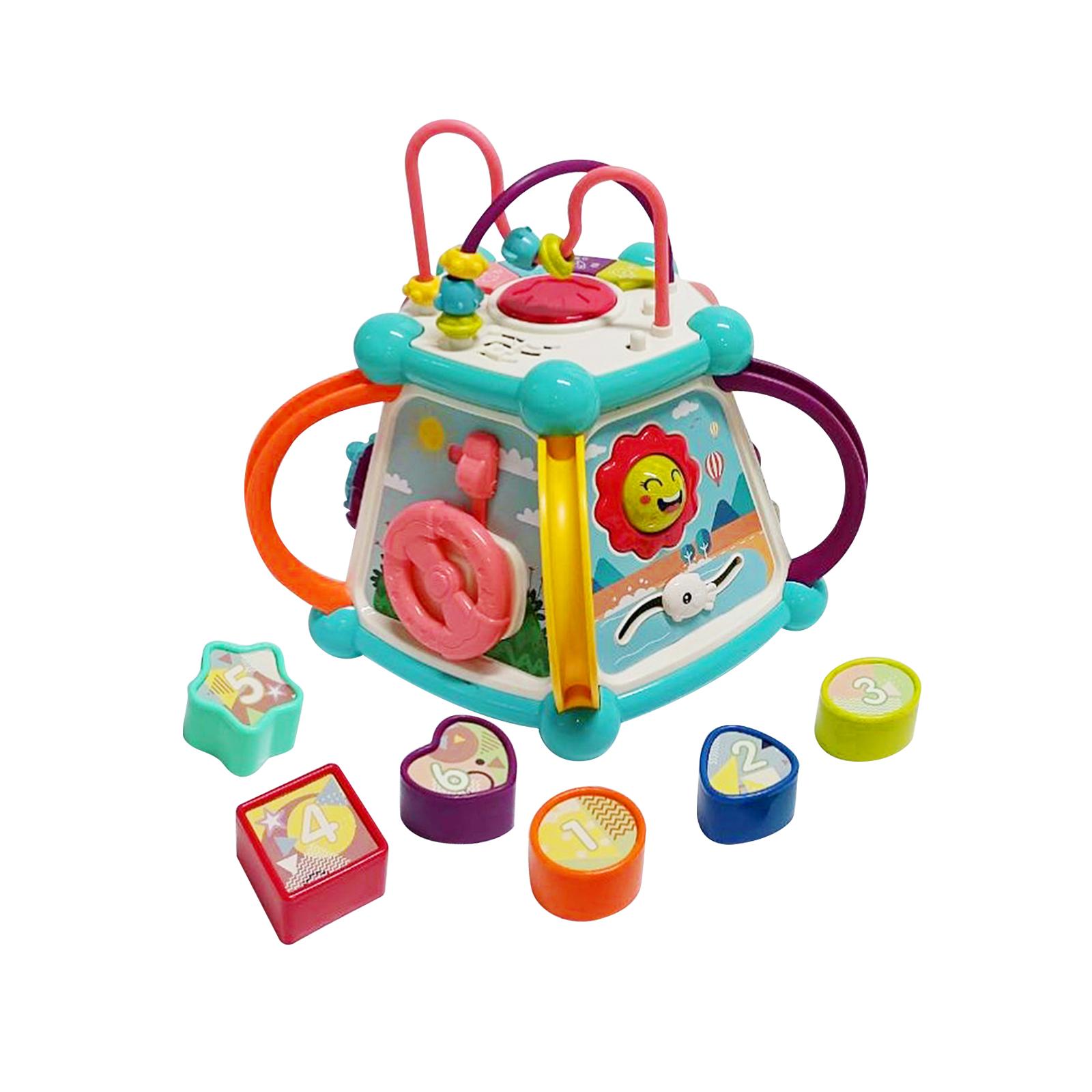 Activity Cube Toy Learning Puzzle Toy Musical Toys 6 Sided Activity Center for Boys Girls Toddlers Birthday Gift