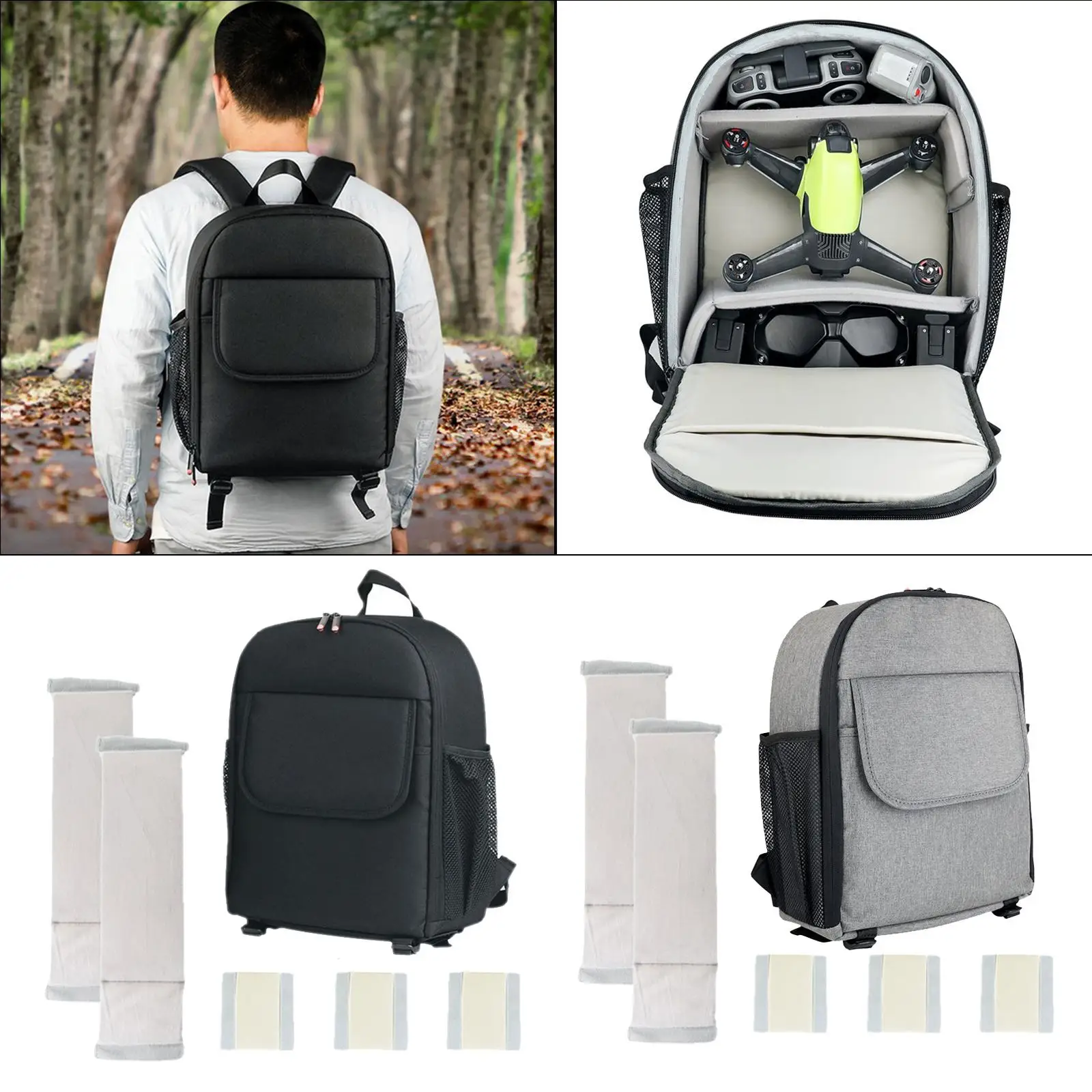 Portable Drone and Accessories Drone Organizer Inner Removable Dividers Carrying Bag Storage Bag Outdoor Carrying Case