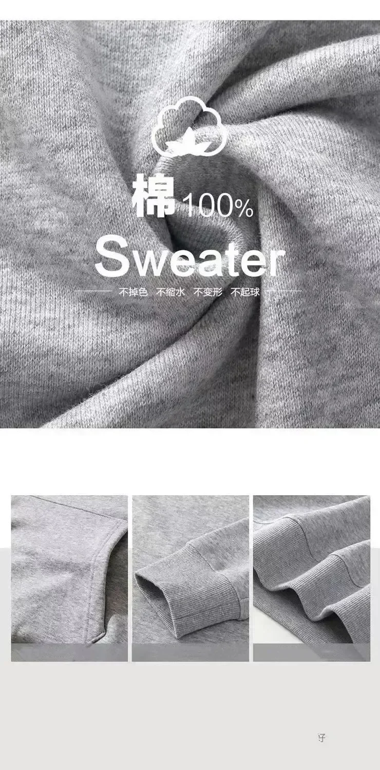 Title 13, Novo outono inverno masculino 100 algodão sweat...