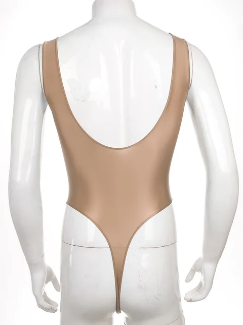 Inhzoy Men's Bodysuit Sleeveless Overall Stringer Body Tank Top