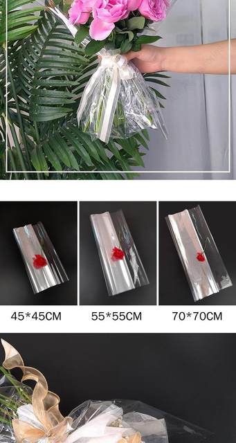 Transparent Waterproof Cellophane Flower Wrapping Paper - 顶存