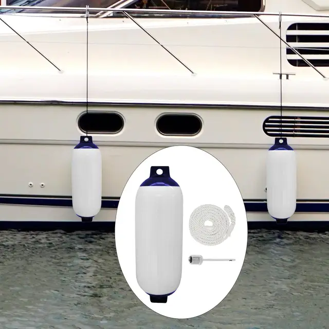 Boat Fender Kit with Rope and Needle Protector Anti Collision Boat Bumper  for Docking Pontoon Fishing Boats Speedboat Yacht - AliExpress