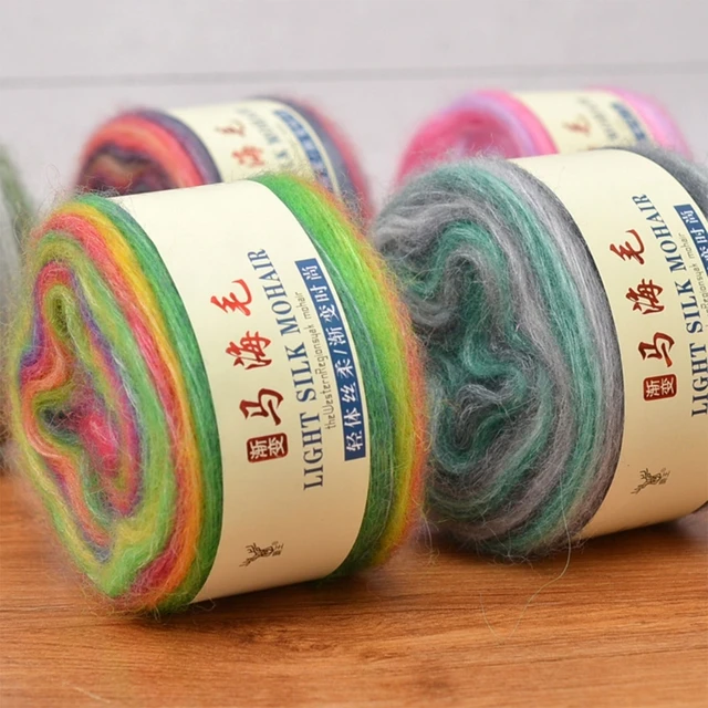 50g/Roll Blended Soft Yarns Gradient Colorful Rainbow Yarn Multicolor  Crochet Line - AliExpress