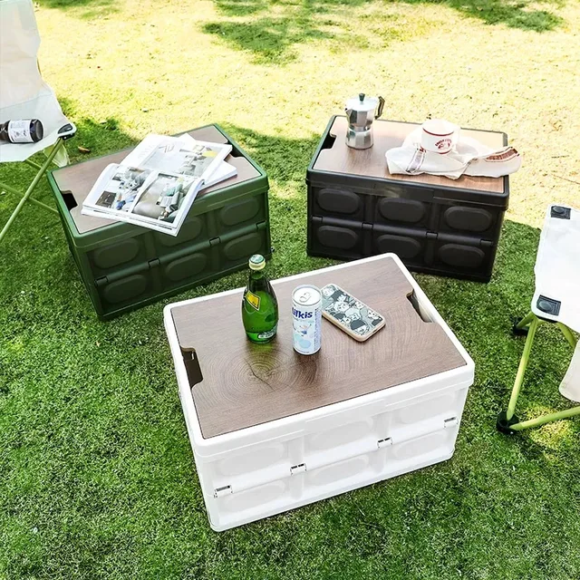 Kofferraum Organizer Kunststoff für Auto, Kiste Lagerung zusammen  klappbaren Auto Organizer für Geländewagen, Lebensmittel, Camping mit Deckel  - AliExpress