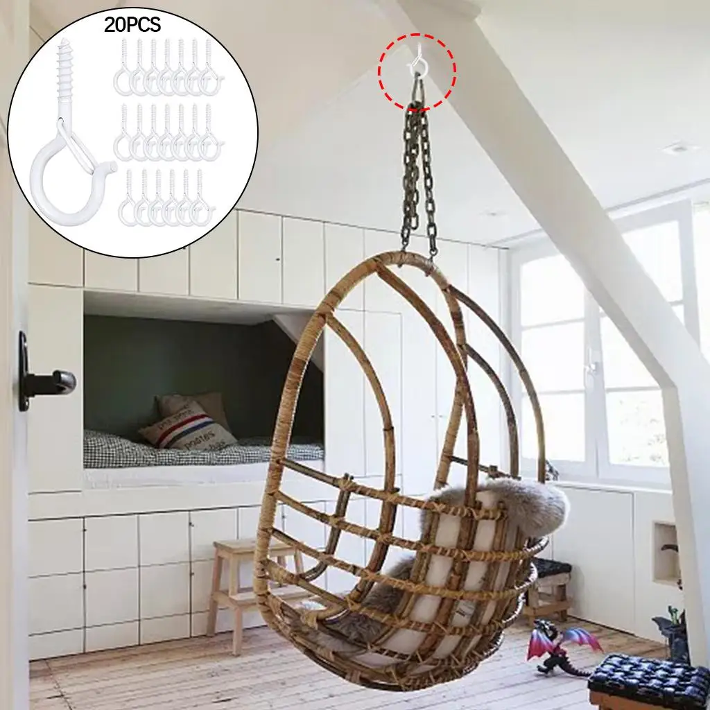Iron 20PCS Q-shaped Ceiling Hooks Safety Buckle Design Outdoor Weatherproof