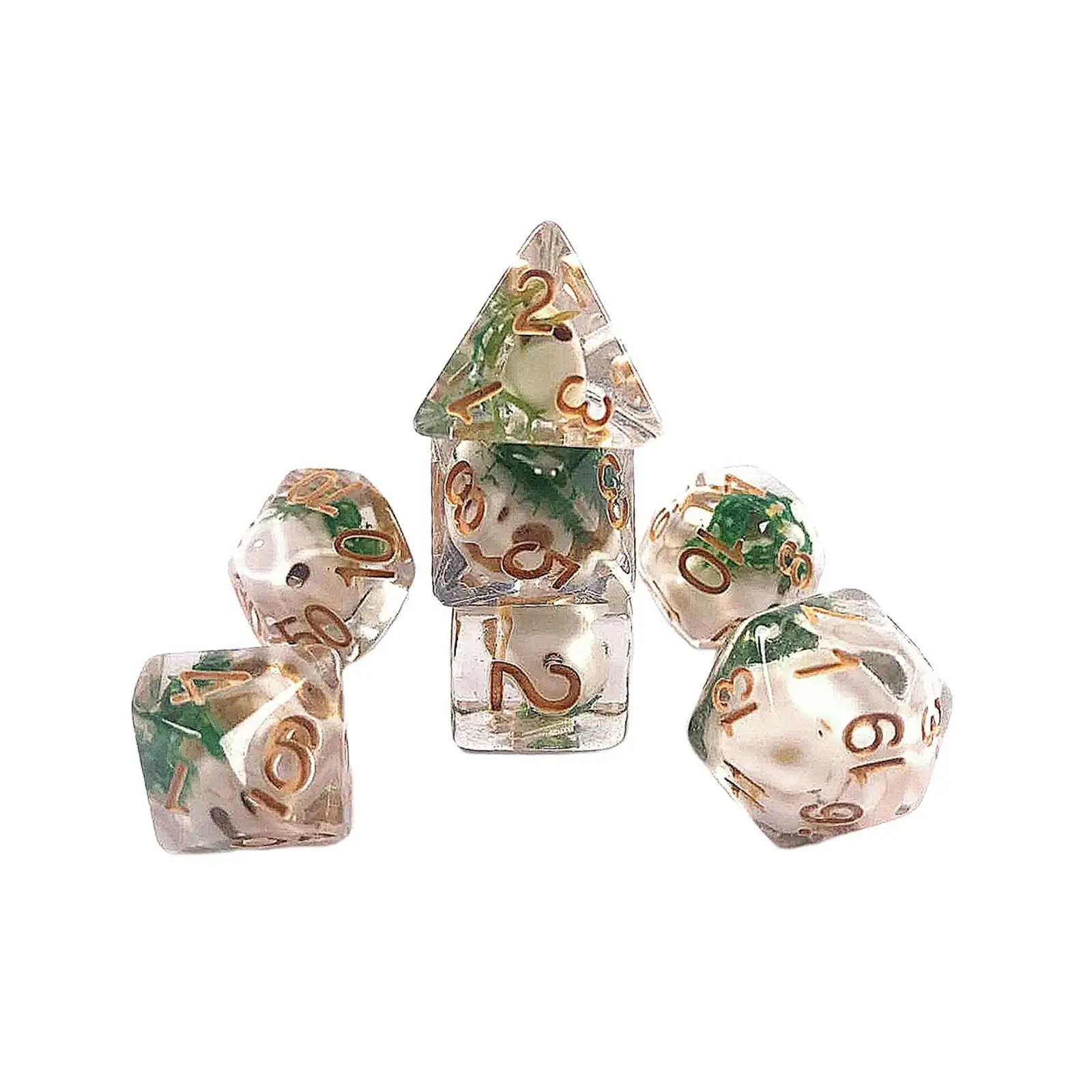 7x Dices Set Collection D6 D4 D8 D10 D12 D20 Table Board Roll Playing Games Props for Cafe Party RPG Tabletop Game