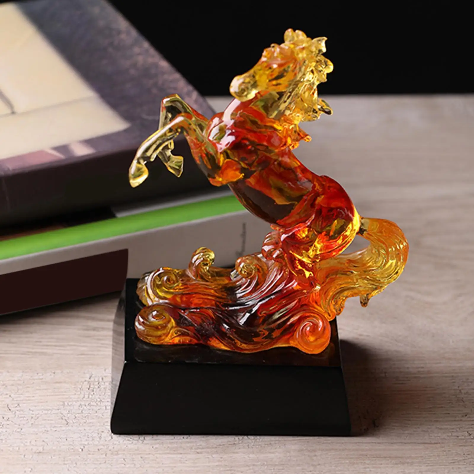 European Horse Statue Figurine Fengshui Model Animal Sculpture Good Lucky for Desktop Home Decor