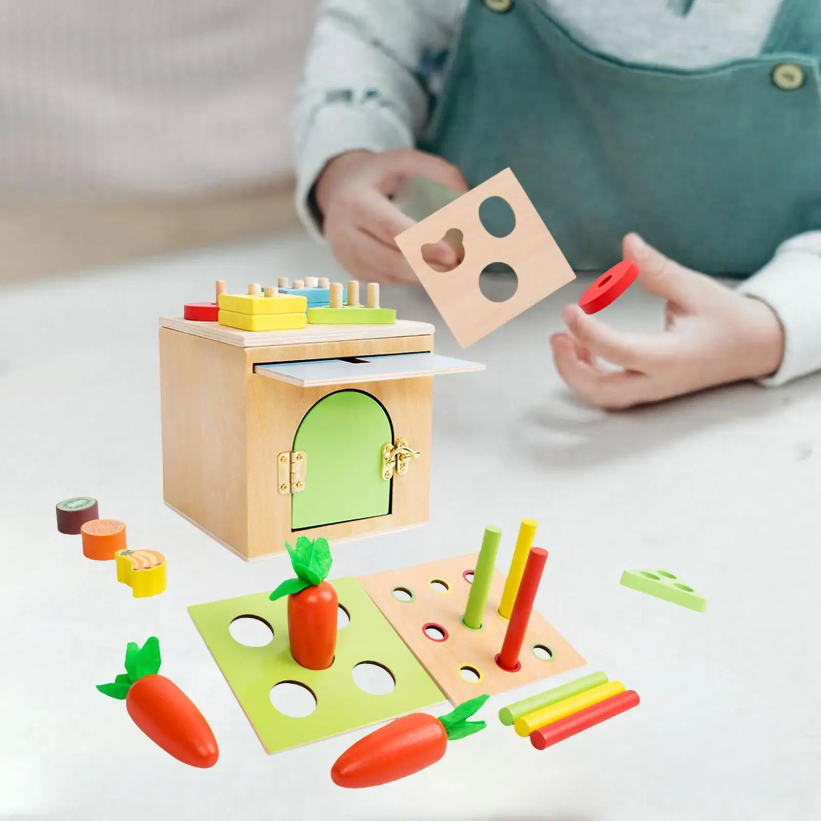 Wooden kit Montessori Toy Sorting Preschool Training Shape Sorter for Children