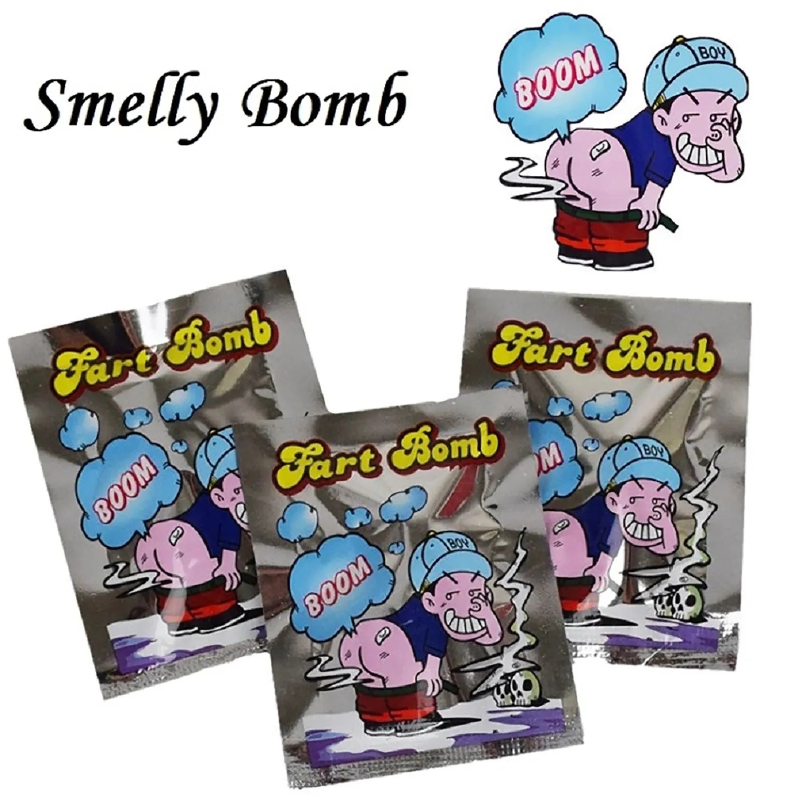 Deanyi 10 Pieces Smelly Fart Bomb Bag Fool Toy Novelty Prank Someone Stink Exploding Baby Game Funny toy 