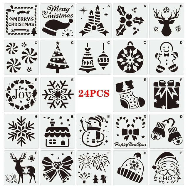 Magnetic Christmas Stencils for Chalkboards & Metal Crafts, Chalkboard  Stencils, Holiday Stencils, Christmas Crafts, Ornament Stencils, Stencils  for