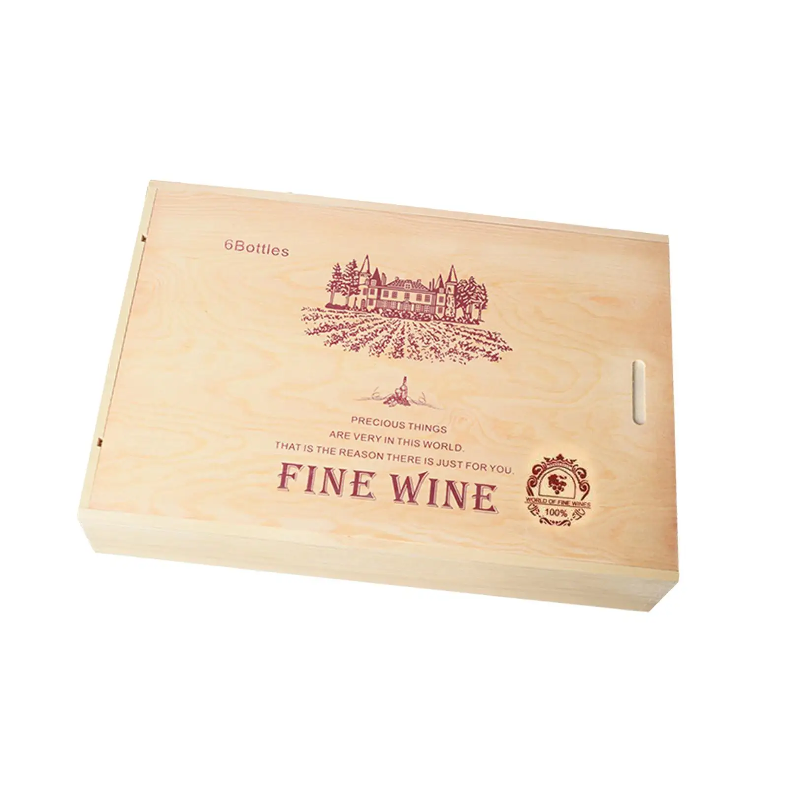 Wine Gift Box Wine Carrier Wood Storage Gift Box for Birthday Wedding Party