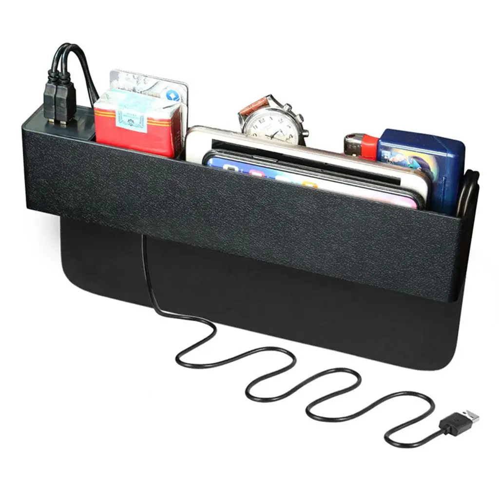 Storage-Box Usb-Charger Seat Organizer Gap-Filler Car-Seat-Crevice Hot-Sale
