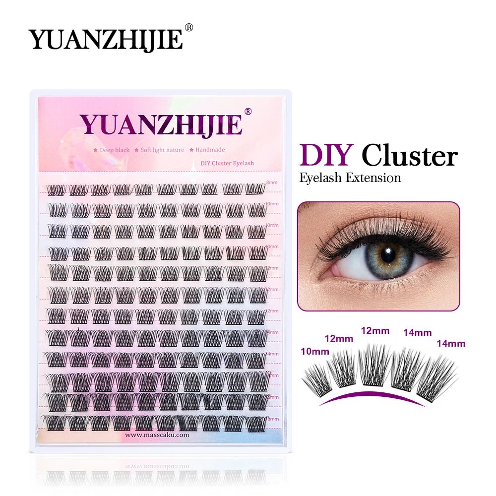 Best of YUANZHIJIE Heat Bonded Cluster Lashes DIY Eyelash Extension C D Premade Fan Segmented Individual Cluster Lashes Makeup Tool Reviews & Tips