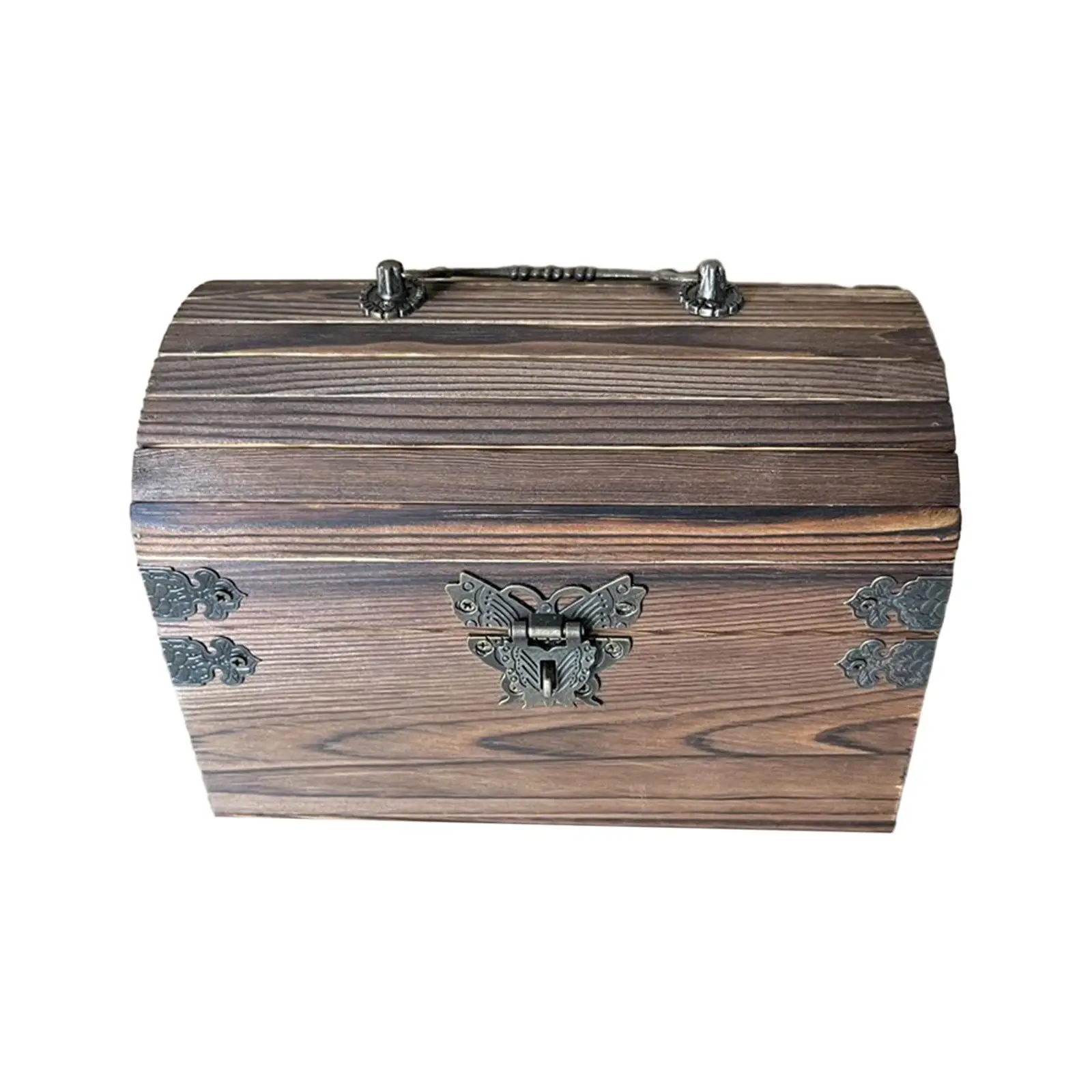 Piggy Bank with Lock Multifunction Home Decoration Portable Decorative Wooden Box Money Box for Boys Adults Birthday Gifts