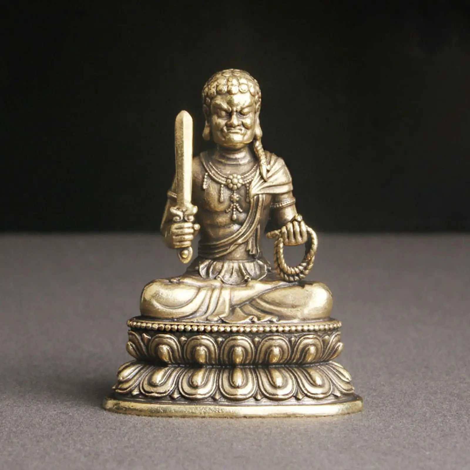 Collectible Sculpture Meditating Figurines Vintage Ornament Buddha Statue for Tabletop Collectibles Home Cabinet Accent