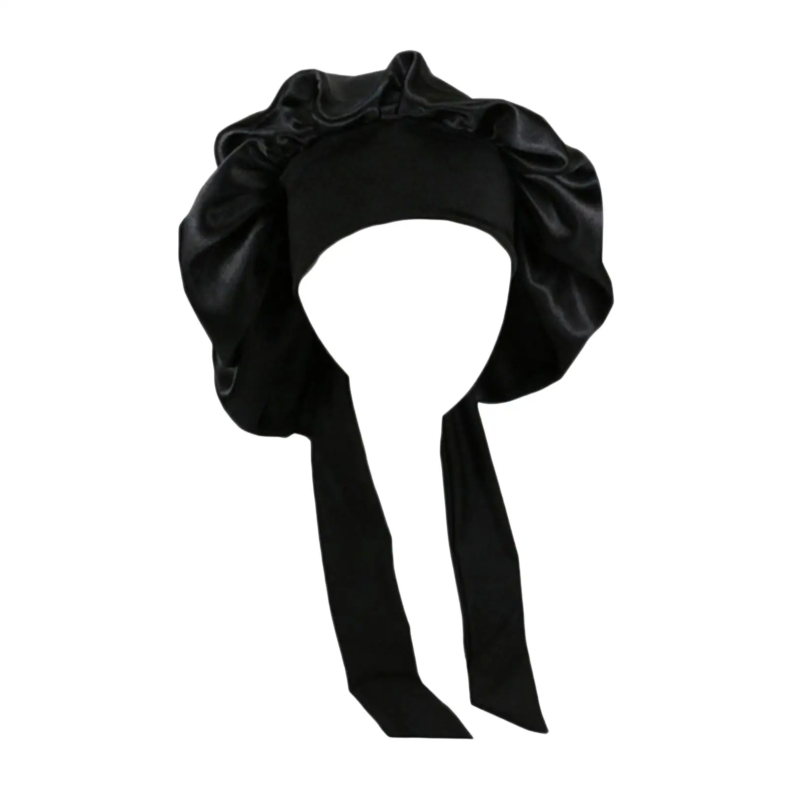 Breathable Night Sleep Cap Gift wrap 40cm Sleeping Hat soft Elastic Hair Bonnet for Household Cleaning Hair hair Types