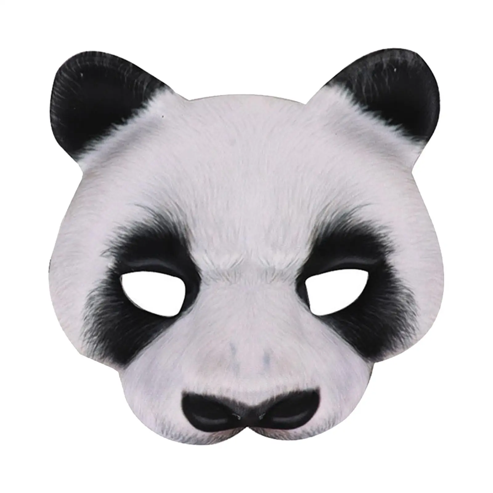 Panda Masks Cosplay Headgear Animal Mask with Elastic Band Clothes Decor Half Face Mask for Adults Men Women Halloween Prom