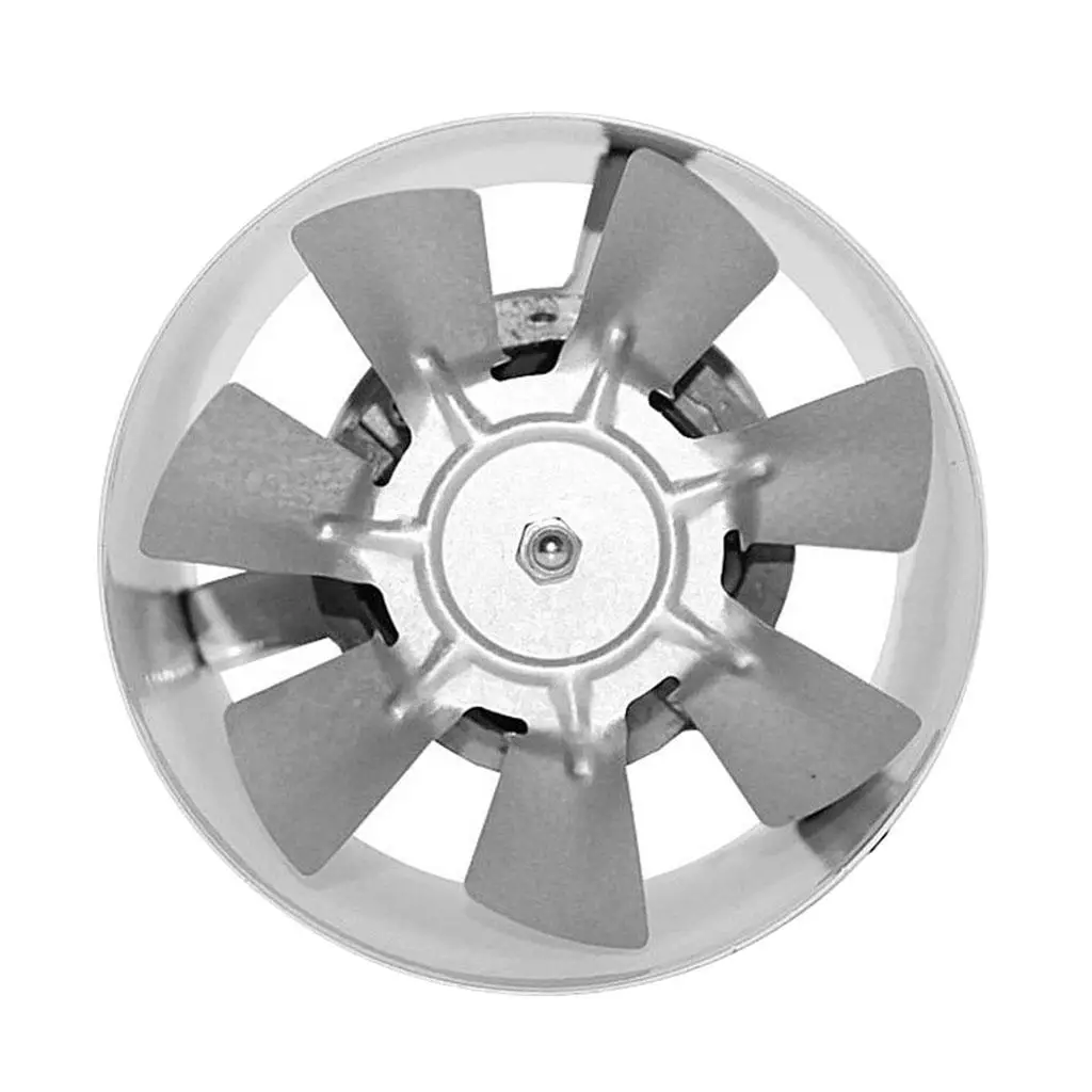  4 inch Inline Duct Fan - Ventilation Exhaust Fan for Marine Boat,  Booster,  Tents, Hydroponics - Silver