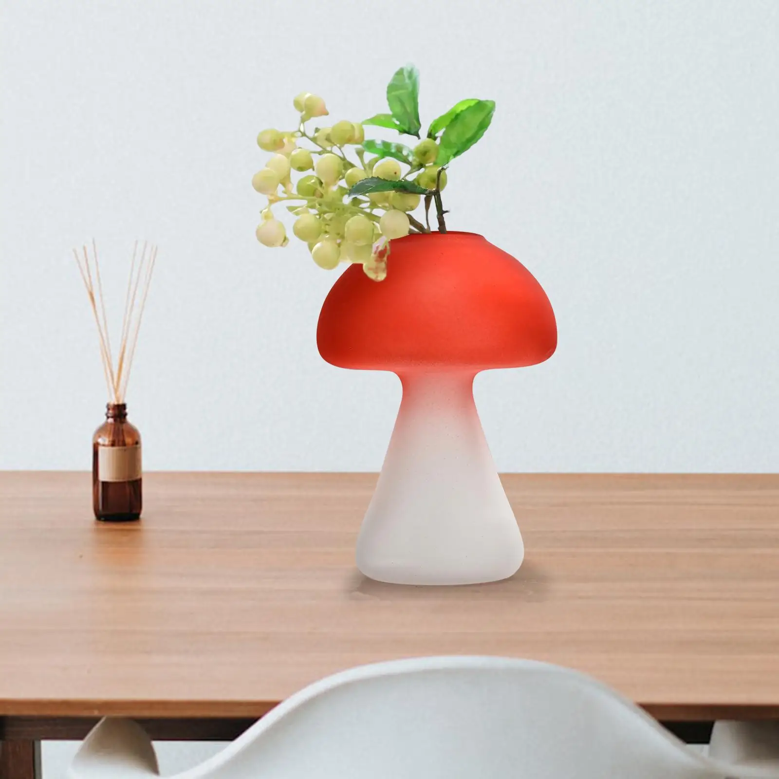 Minimalist Flower Vase Mushroom Shaped Ornaments Home Tabletop Centerpieces Housewarming Flower Pot Bedroom Stems Bunch Indoor