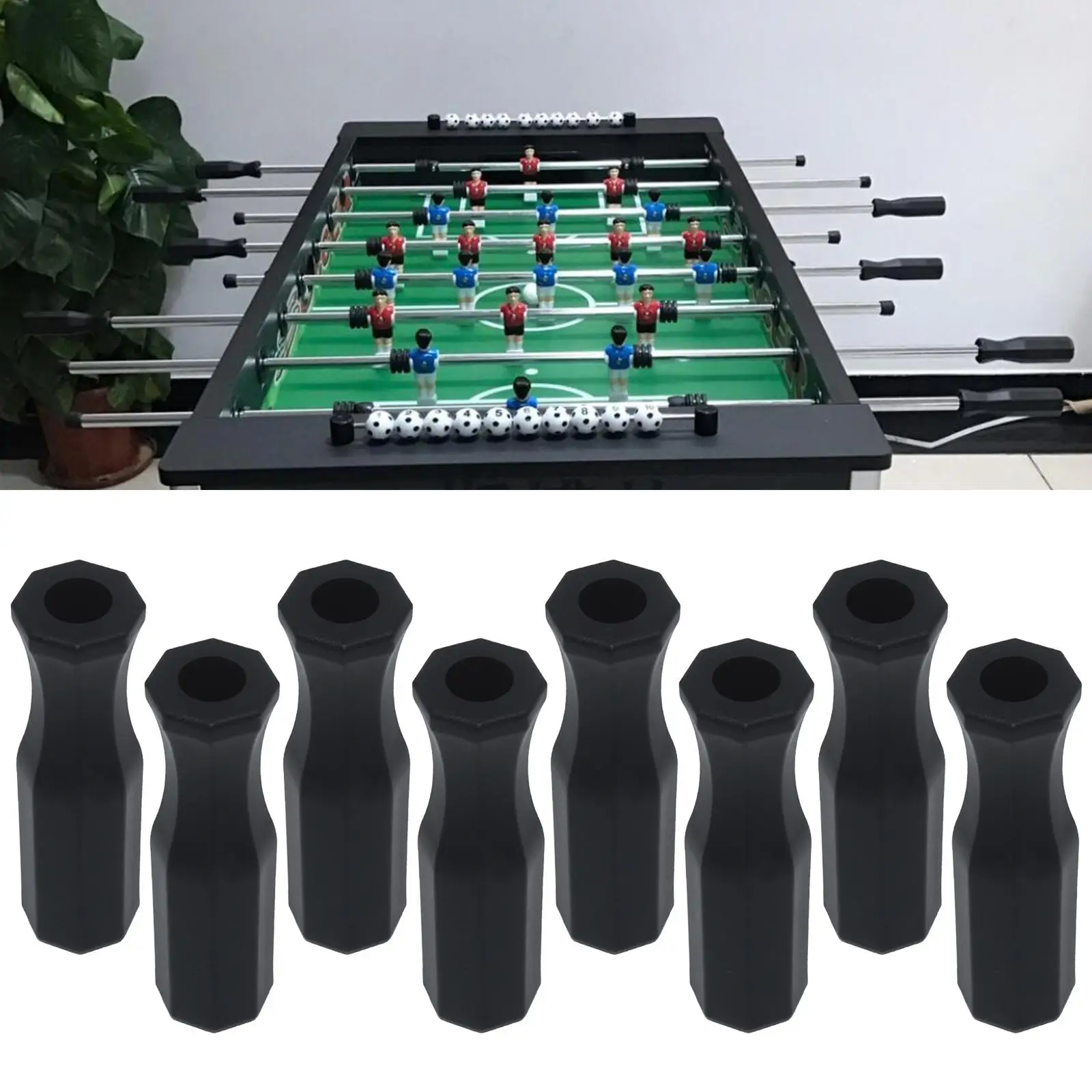 Foosball Handle Grips for Foosball Table, Table Soccer Foosball Accessories for 5/8 Inch Foosball Rods, 8 Pack