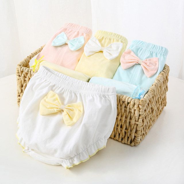 Baby Girl Boy Cotton Breathable Ruffle Bloomers Diaper Covers Underwear