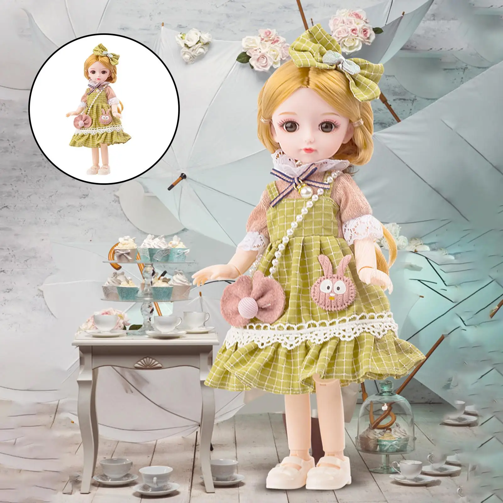 Adorable 13 Moveable Joint, 26cm  Doll with Dress  Full Set, Makeup  Doll, Ball Joint Doll Toys for Girls Collection