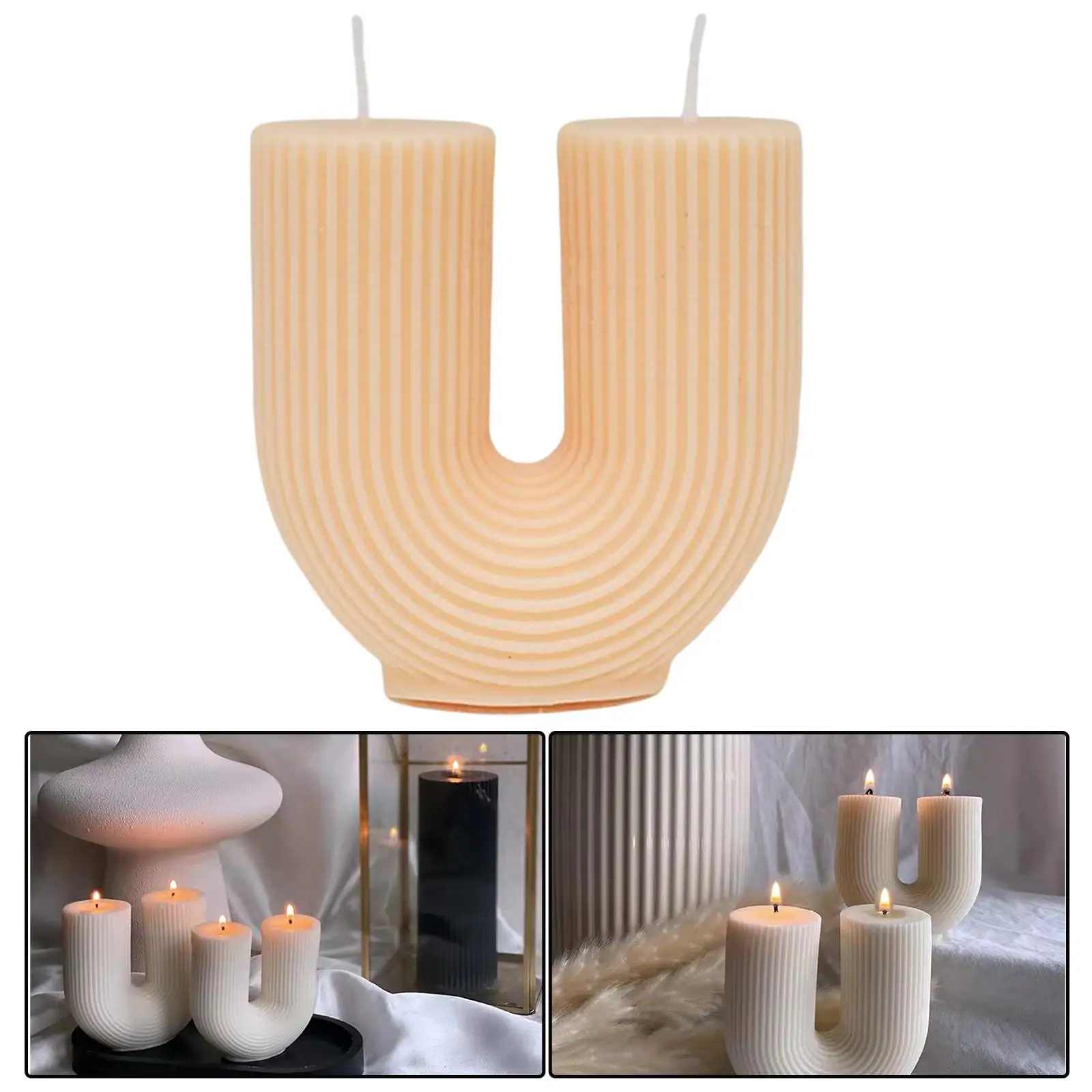 Geometric Scented Candles Home Decorative Soy Candle
