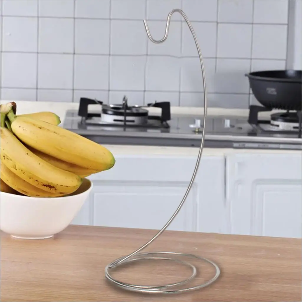 Multifunction Banana Tree Stand Hook Creative Fruit Storage Organiser Durable Modern Doesn`T Tip Over Holder for Kitchen Storage