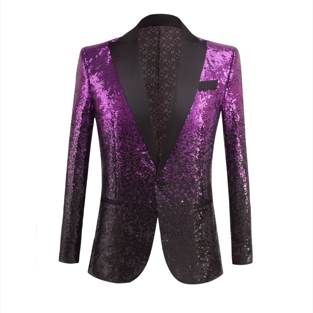Blazer Com Gola Xale E Lantejoulas Descolorido Para Homens Casamento Noivo Cantor Baile Glitter Dj Palco Aliexpress