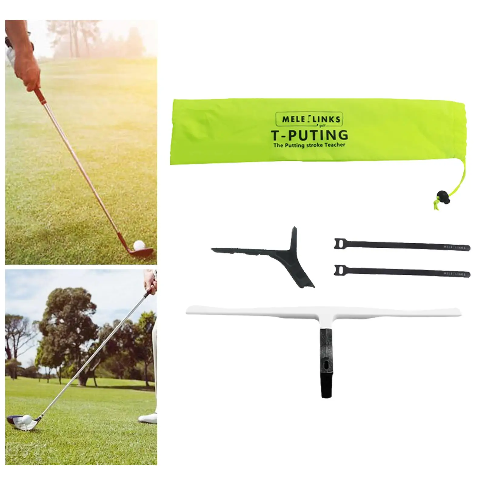 Practice Golf Putter T Putting Durable Putting Gesture Assist Nonslip Golf Putting Trainer for Indoor Office Golf Training Aid