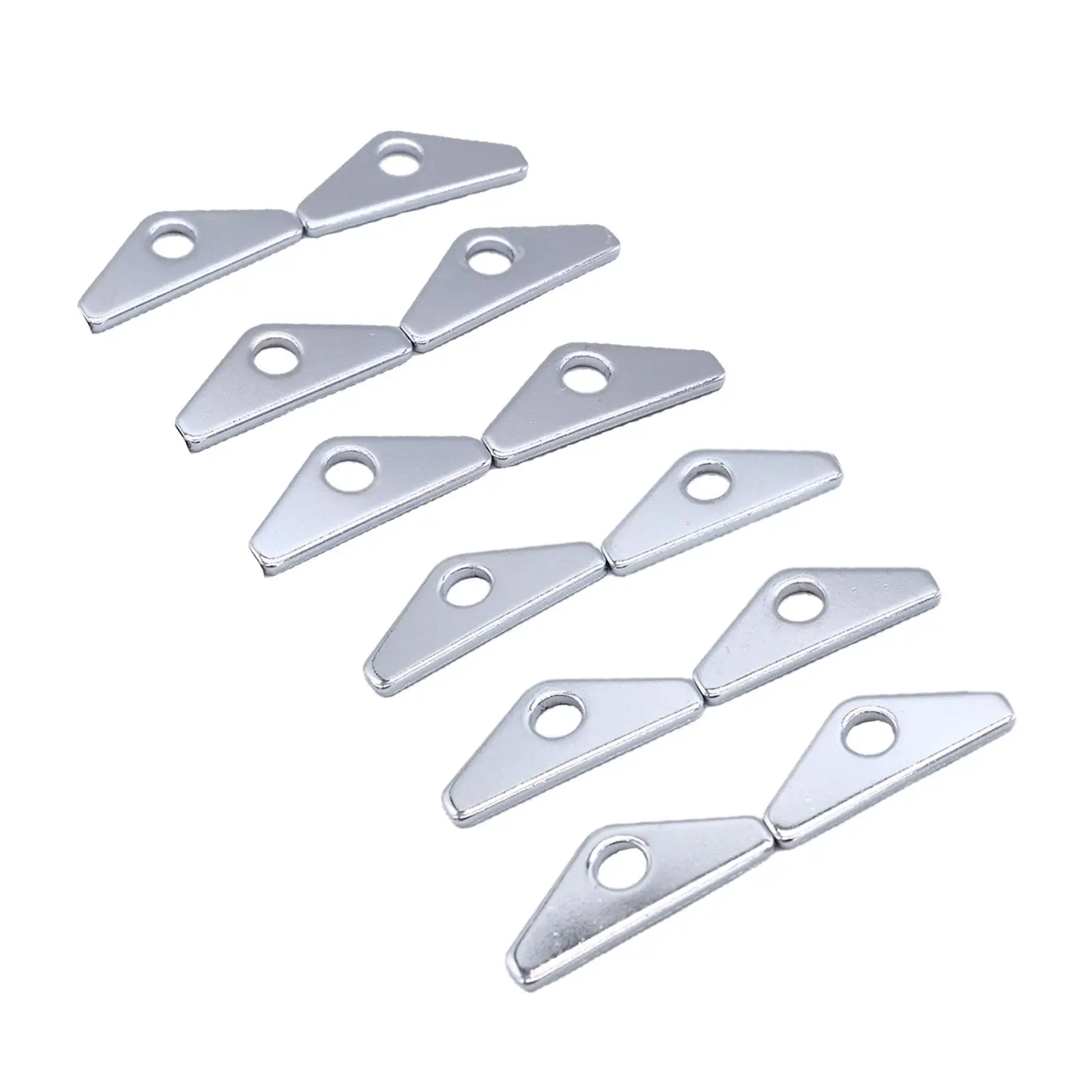Chrome Steel Mini-Spreader Tabs Covers Holds Down Tabs Small Block Motors 260 289 351W