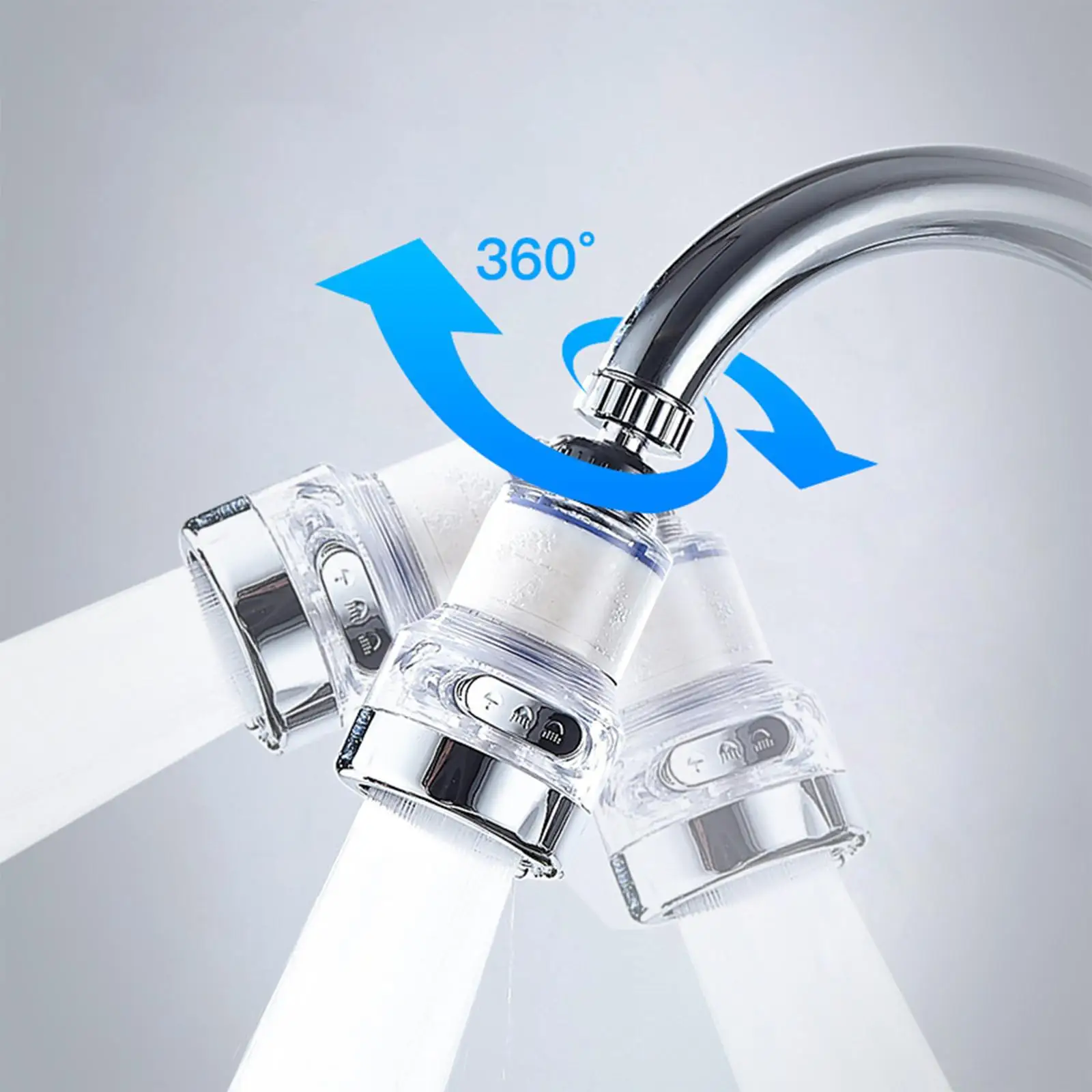 Multipurpose Bathroom Faucet 360 Degree Rotatable 3 Levels Adjustable Water Mixer Tap Sink Faucet for Kitchen Hotel Home