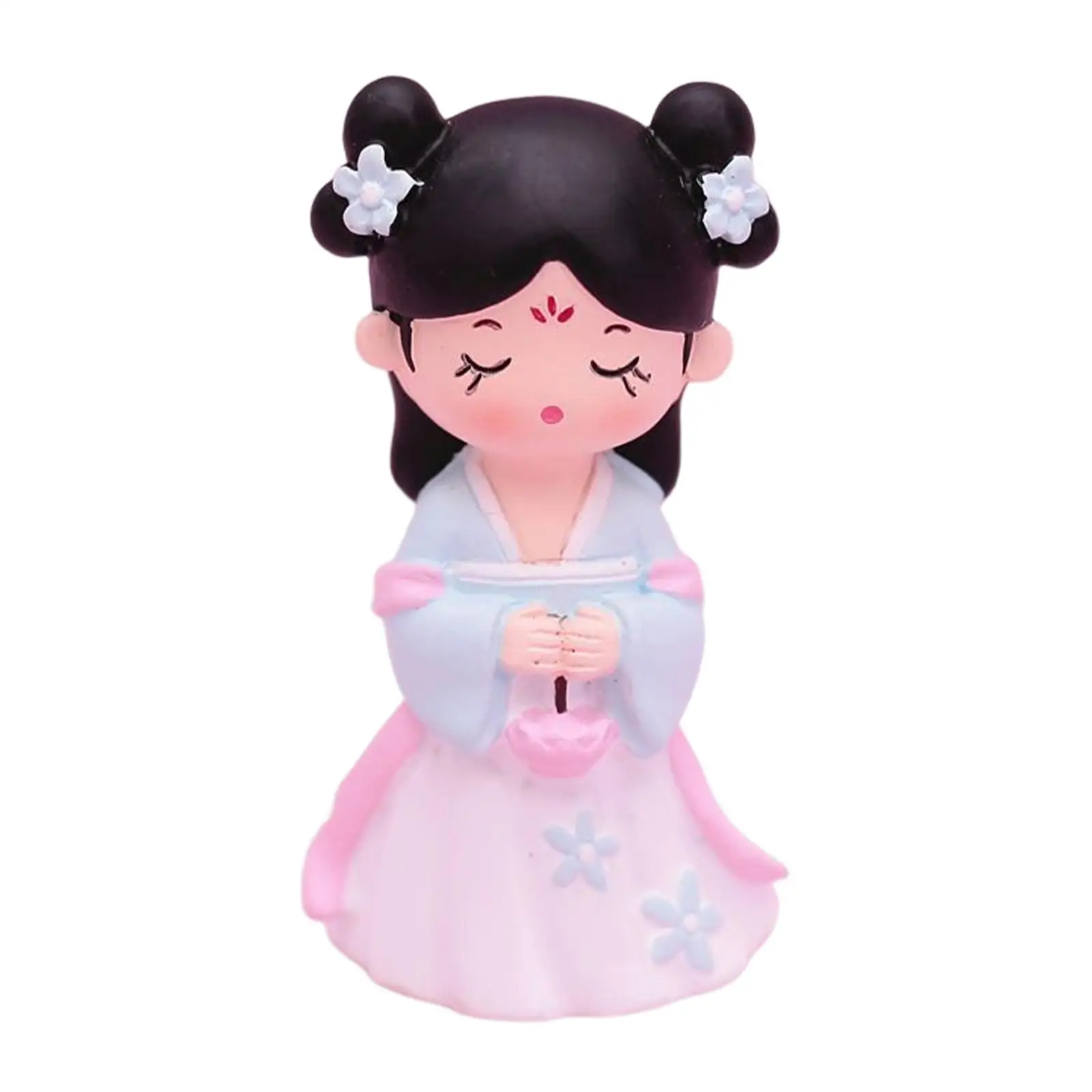National Style Chinese Ancient Girl Doll Ornaments for Nightstands Desktop