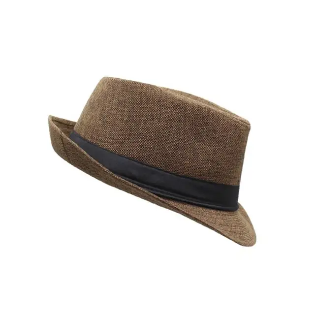 Sombreros para hombre sombrero de jazz para hombre gorro de lino  transpirable sombrero de paja rizado – Yaxa Costa Rica