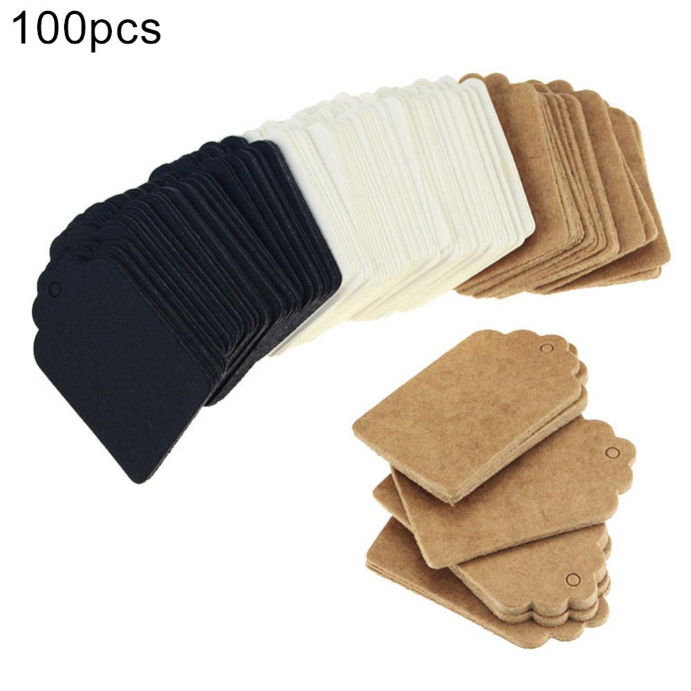 Description Picture 3 of item100Pcs 5x3cm Wavy Edge Kraft Paper Hanging Tag Jewelry Garment Price Packaging Labels Gift Cards DIY Wedding Party Decoration
