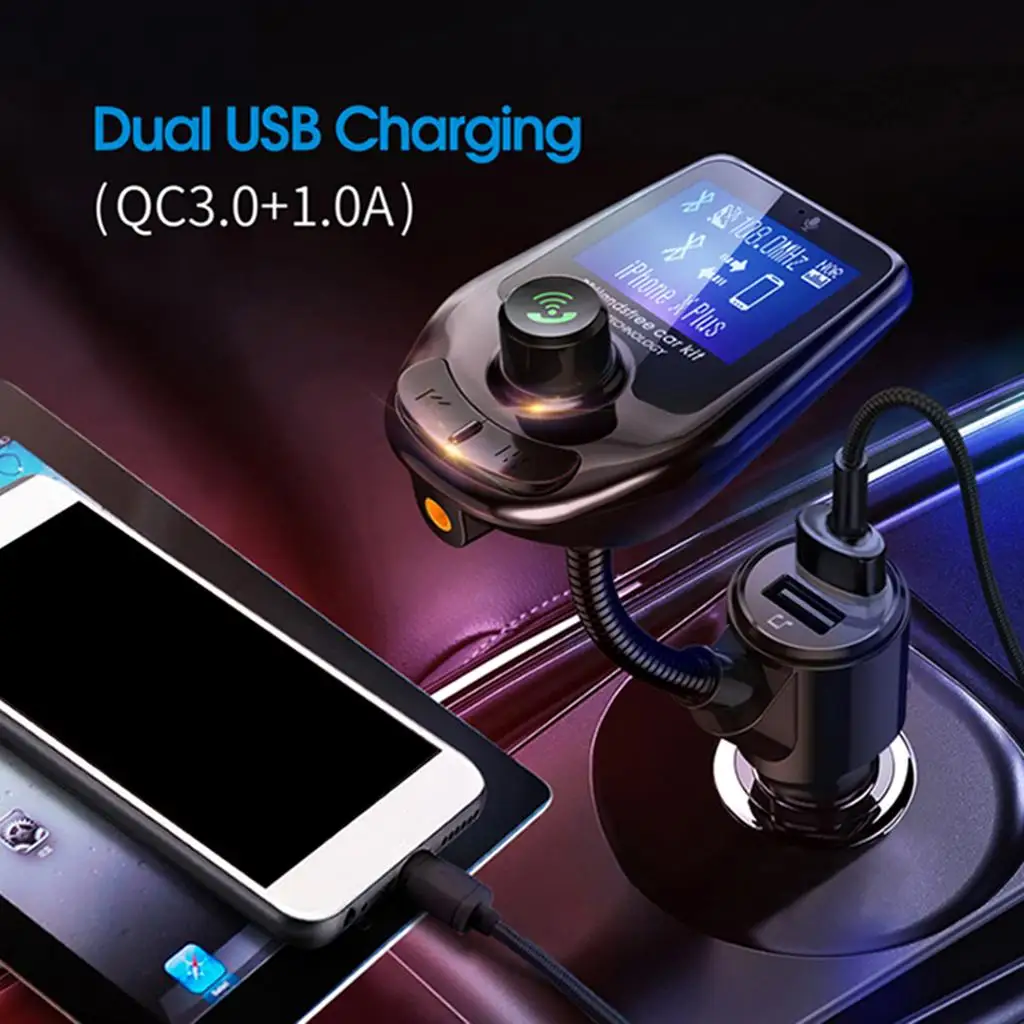 Hands-Free In-Car Bluetooth FM  Radio Adapter.0 Audio Players