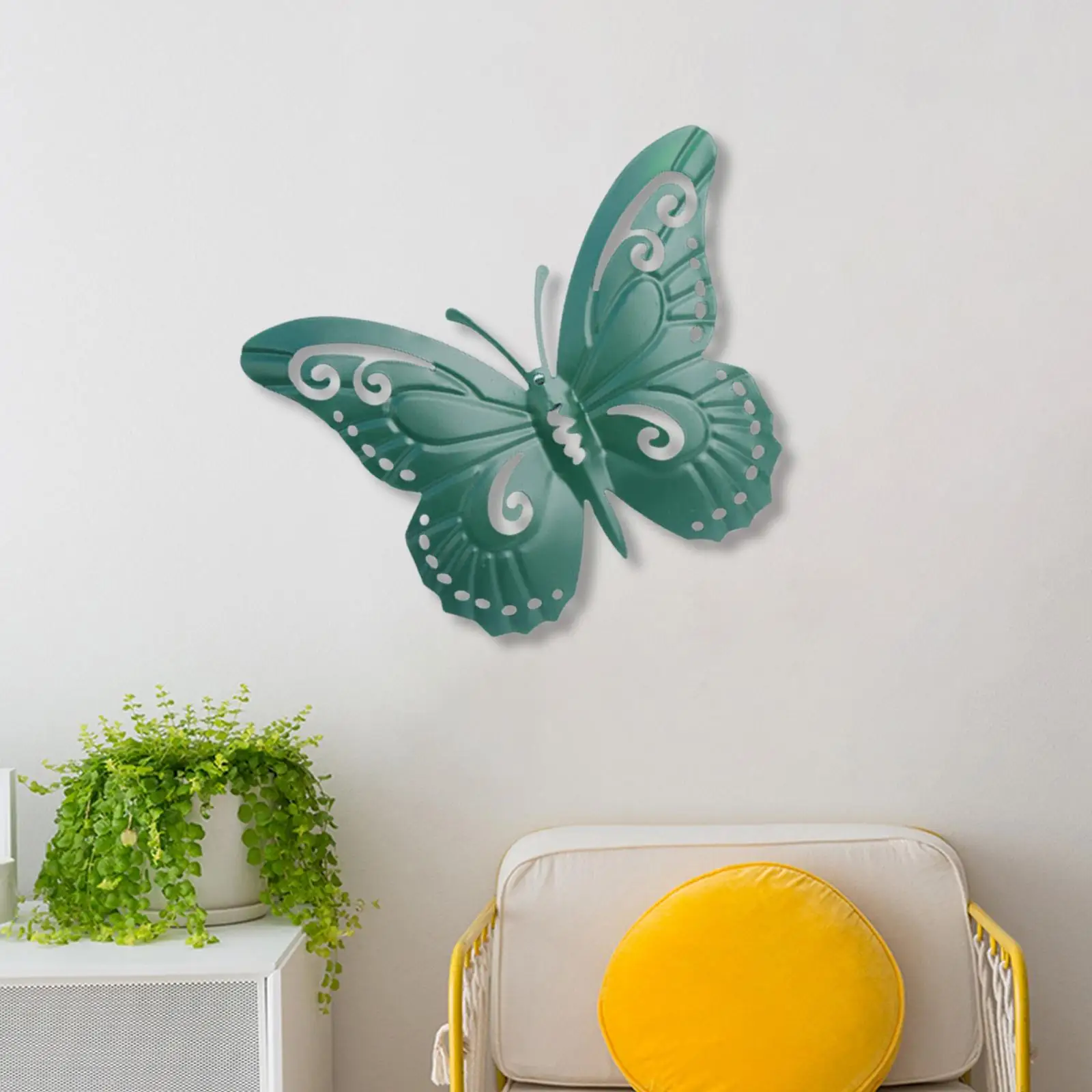 3D Butterfly Wall Decor Ornaments Decorative Sculpture Exquisite Metal for Outdoor Indoor living Room Yard Farmhouse