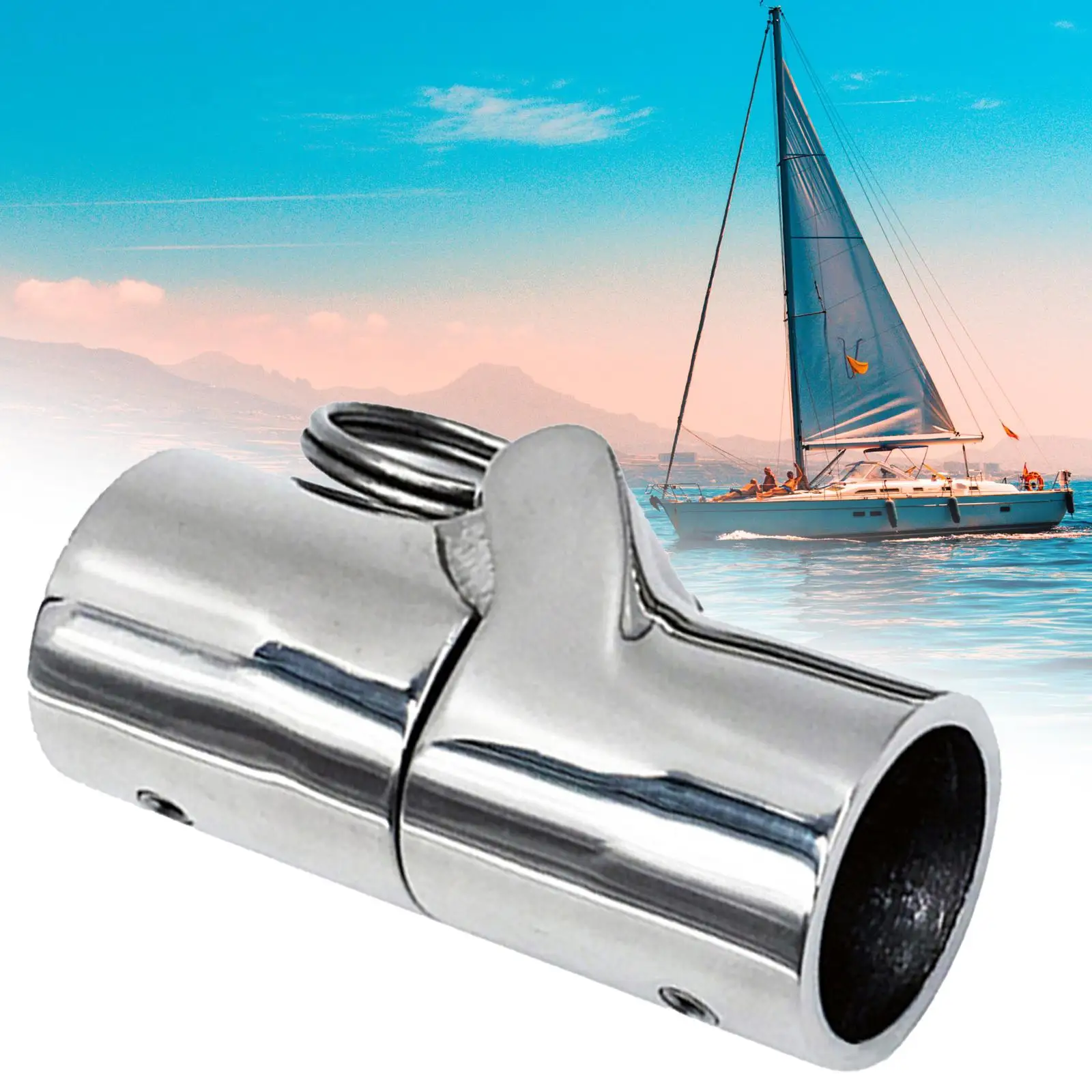 Boat Railing Pipe Connector Boat Hardware Marine Stainless Steel Boat Hand Rail Tube Swivel Coupling Tube for Marine Yacht Boat