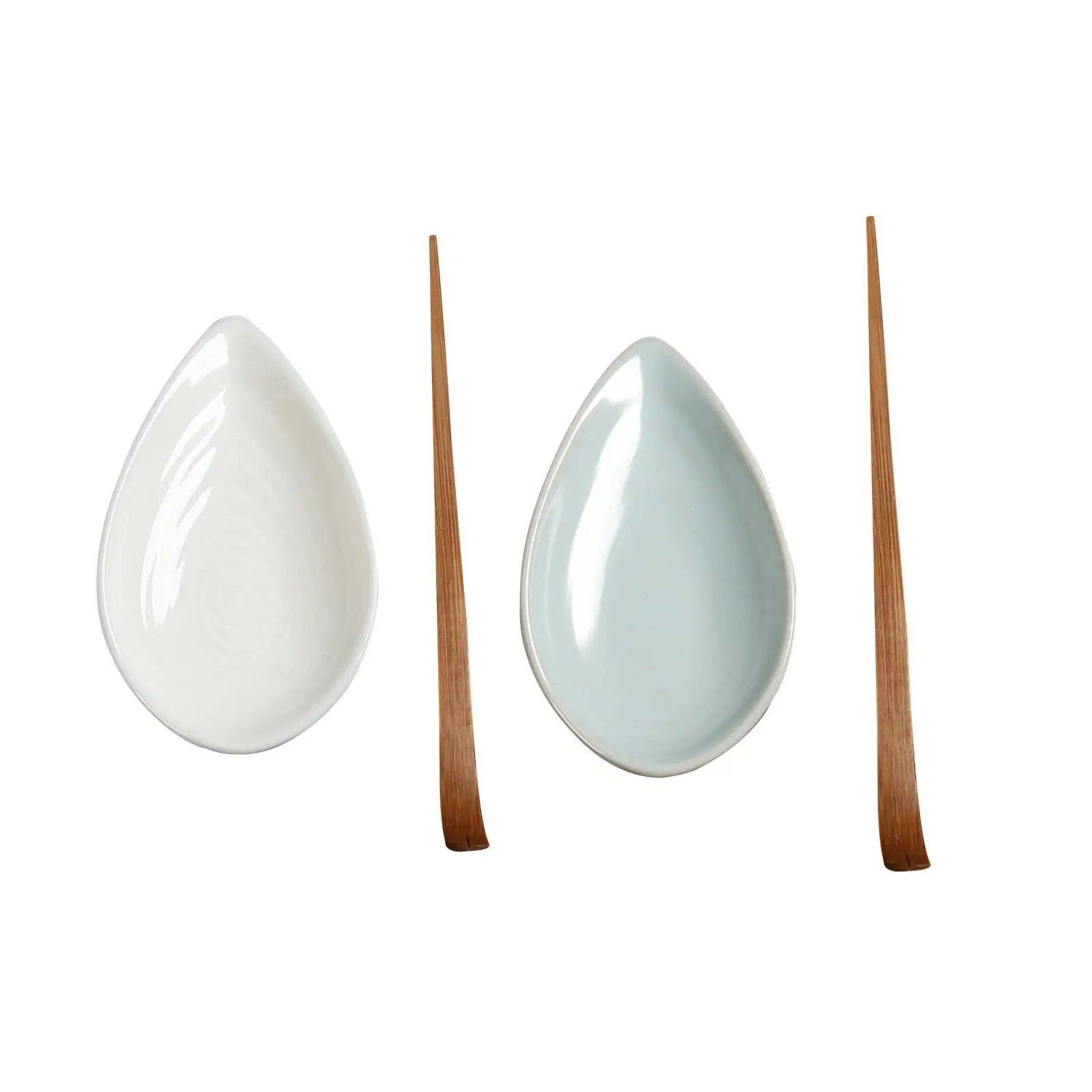 Ceramic Teaspoons Tea Leaf Measure Spoon Tea Art for Tea Room Office Indoor