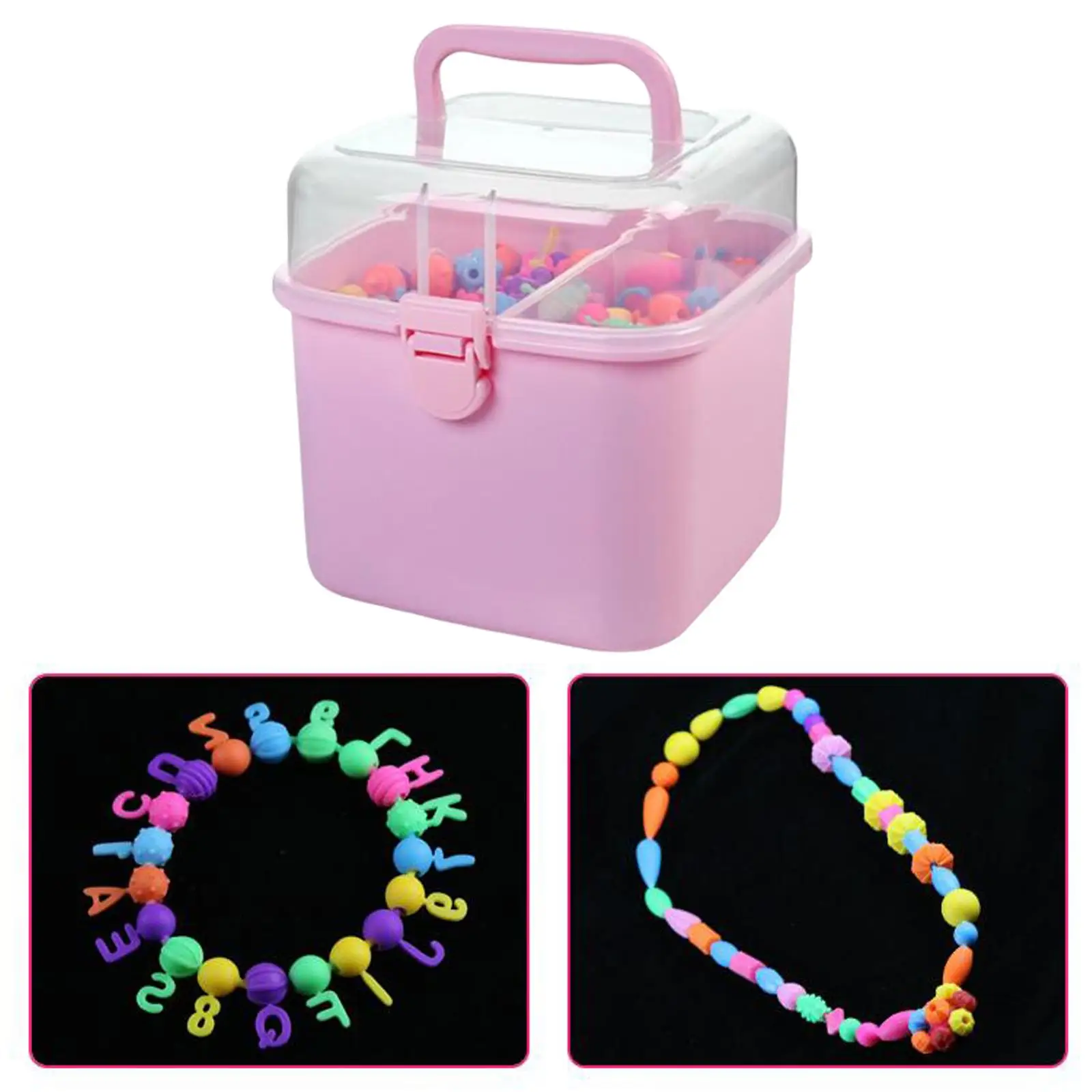 550Pcs Beads, Jewelry Making Kit for 3, 4, 5, 6, 7 Year Old Little Girls, Arts