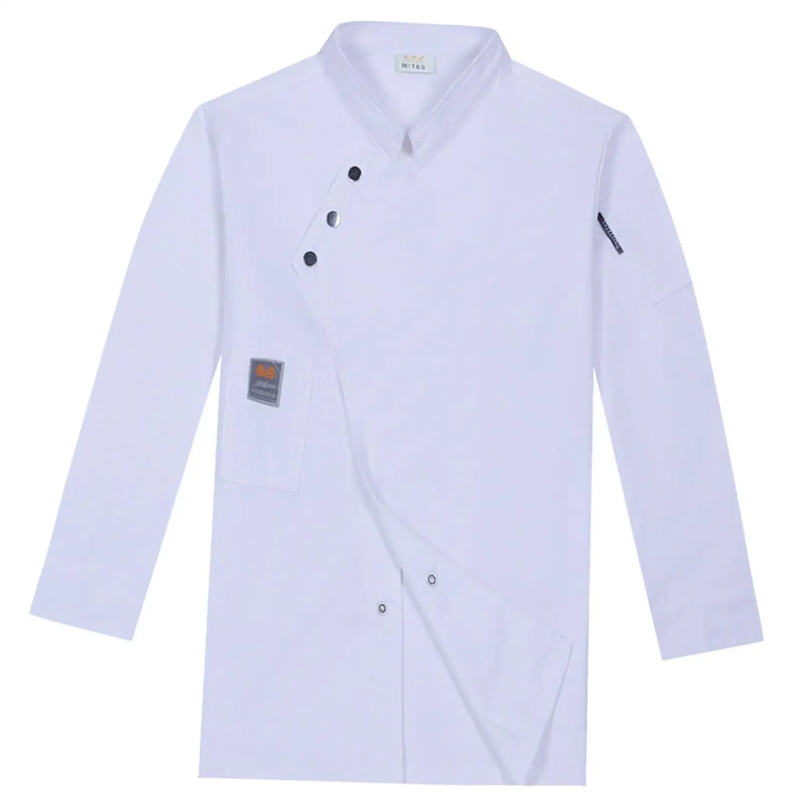 Chef Coat Long Sleeve Breathable with Pocket Lightweight Chef Clothing Button