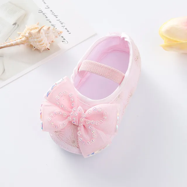 Baby Shoes Infat Newborn Girl First Walkers Butterfly Knot Princess Shoes  For Baby Girls Soft Soled Flats Moccasins From Angel_childhood, $5.6