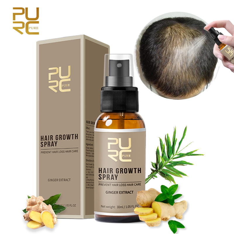 Best of PURC Ginger Hair Growth Products Fast Growing Spray Hair Loss Treatment Oil Beauty Health Hair Care For Men Women 30ml Reviews & Tips