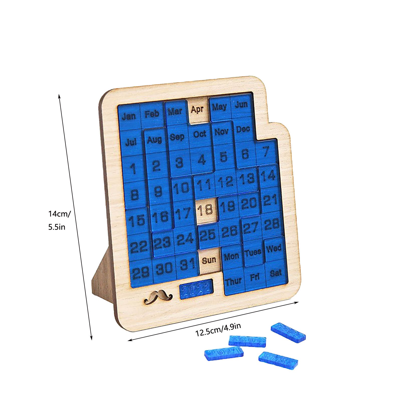 Ежедневный календарь-деревянные головоломки для детей и взрослых-пазл для  вызов 365 + дата, Офисная искусственная игра | AliExpress
