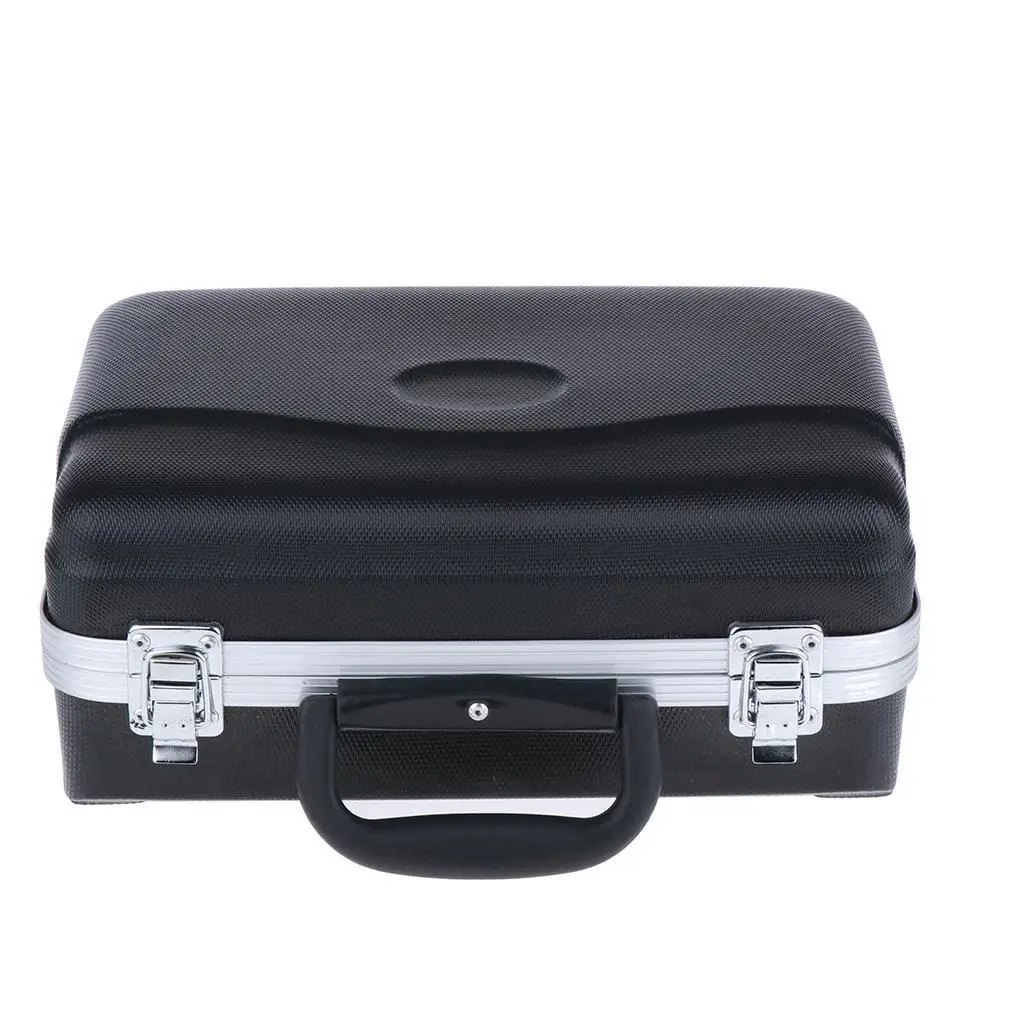 Plastic Pocket Trumpet Hard Case W/ Handle, Lock Trumpet Accessories Black